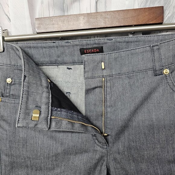 Escada Jeans Gray Cuffed Industrial Punk Grunge Boot Cut 32" x 31" - Picture 5 of 16